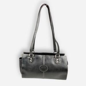 Vintage American‎ Angel Black Leather Shoulder Bag 9107 Purse